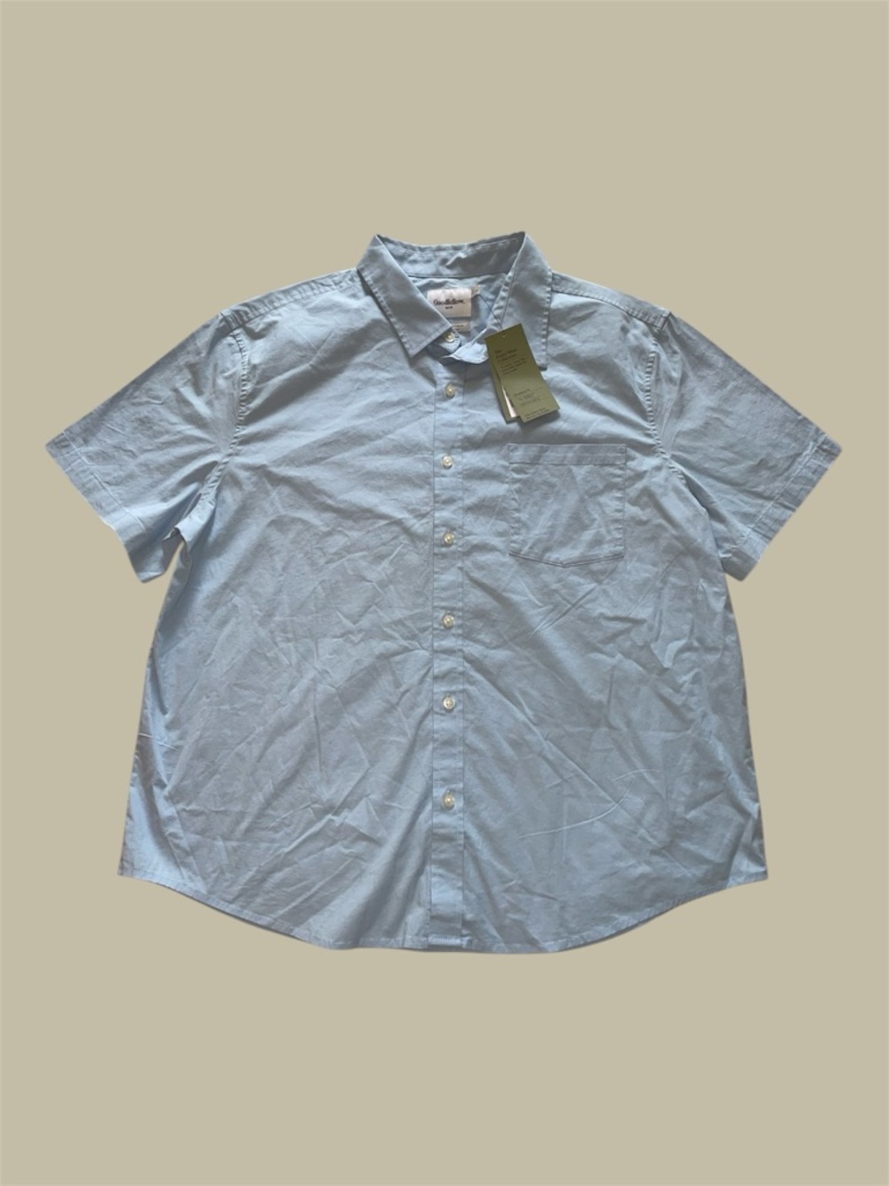 (🎃3 for 12🎃) Goodfellow & Co Light Blue Standard Fit Short-Sleeve Button-Up Popl